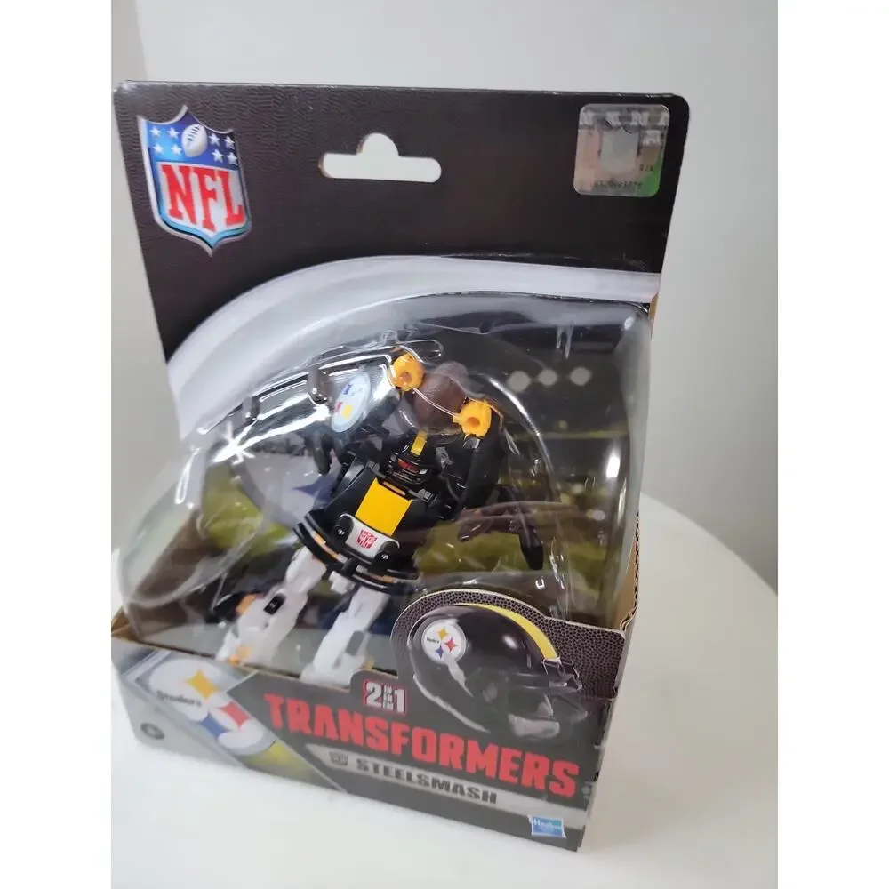Transformers NFL Steelsmash Steelers Action Figure Helmet Hasbro New Sealed